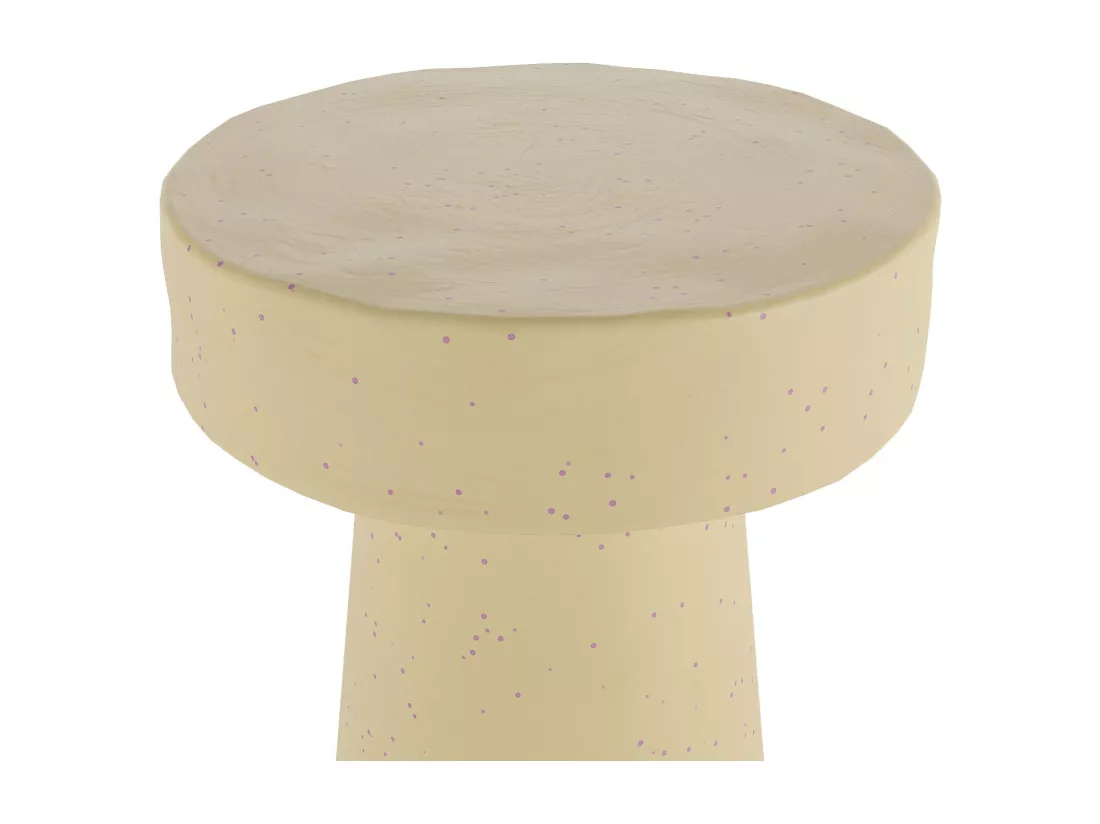 ANEMONE - Petite table d’appoint ronde design en magnésie mouchetée rose