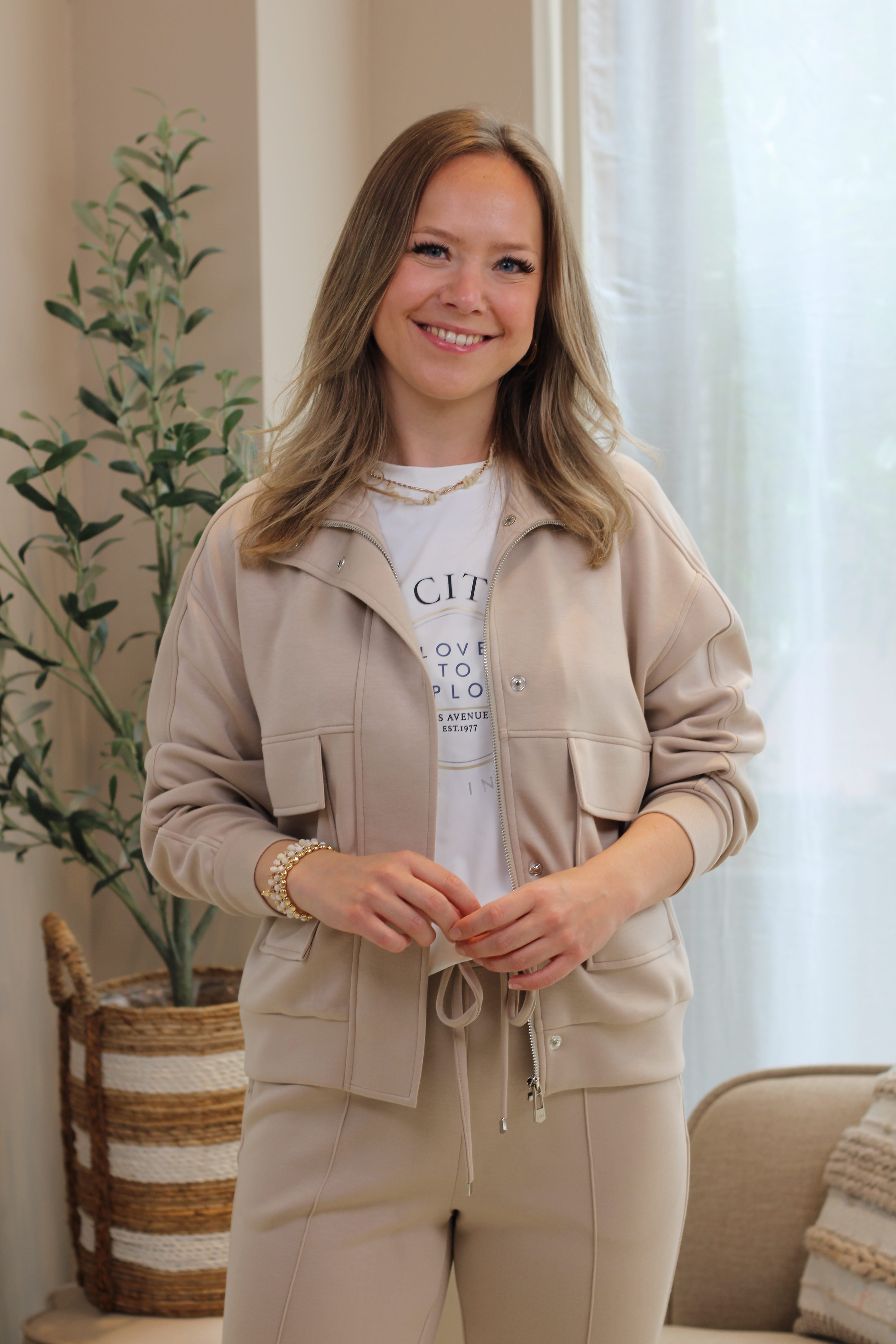 Zoso - Jill Luxury Sporty Cardigan - Sand