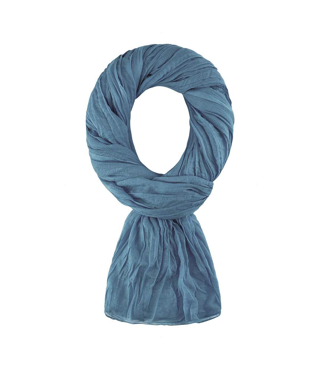 Chèche coton uni - Bleu Vintage