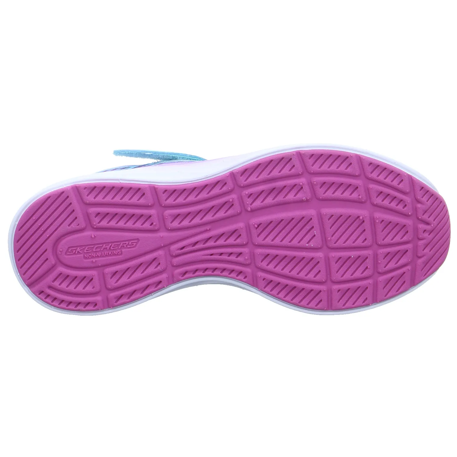 SKECHERS Mädchen-Halbschuh Klett Türkis Textil  Sneaker