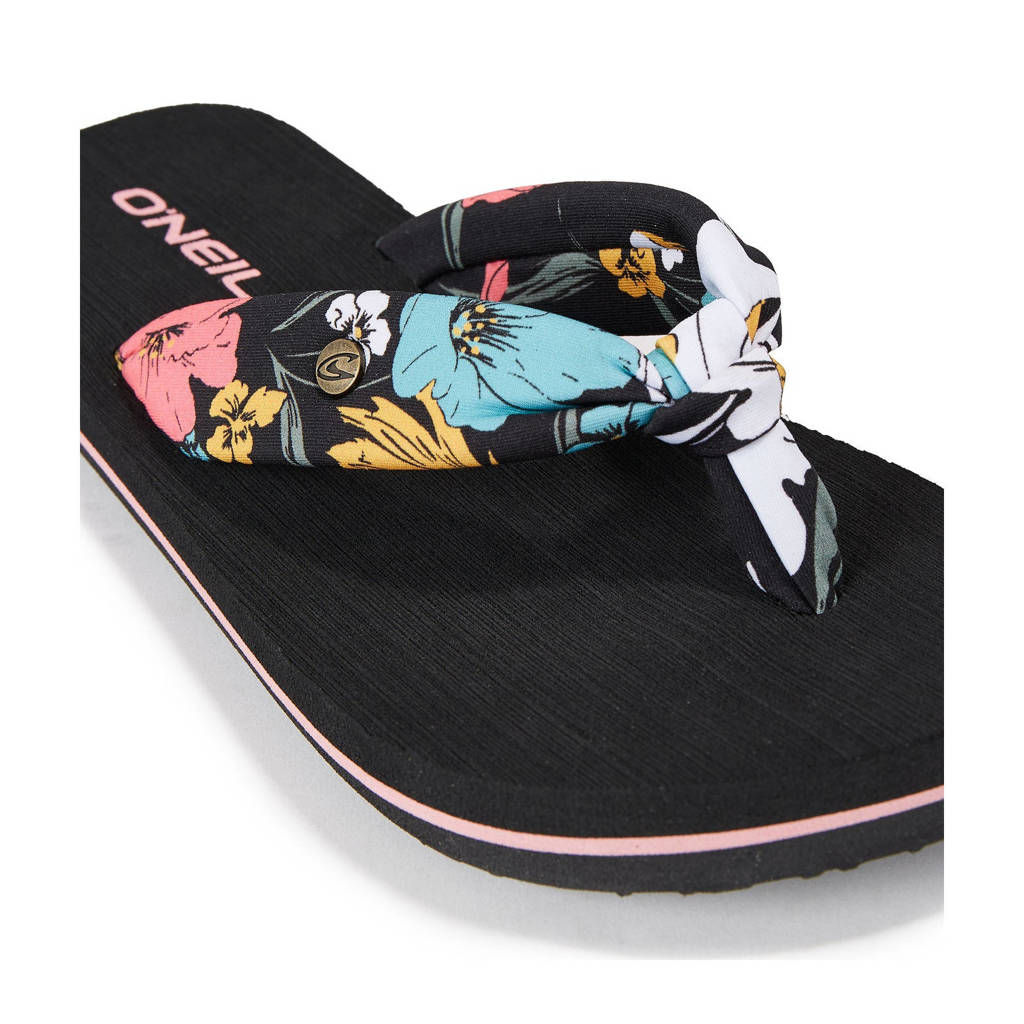 O'Neill Ditsy Sun Sandalsteenslippers met bloemenprint zwart/blauw