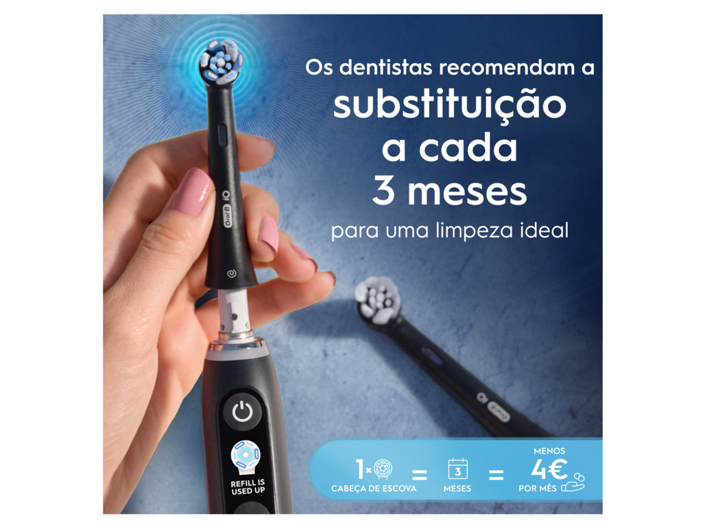 RECARGA ESCOVA ELÉCT. ORAL-B PRETA IO ULTIMATE CLEAN