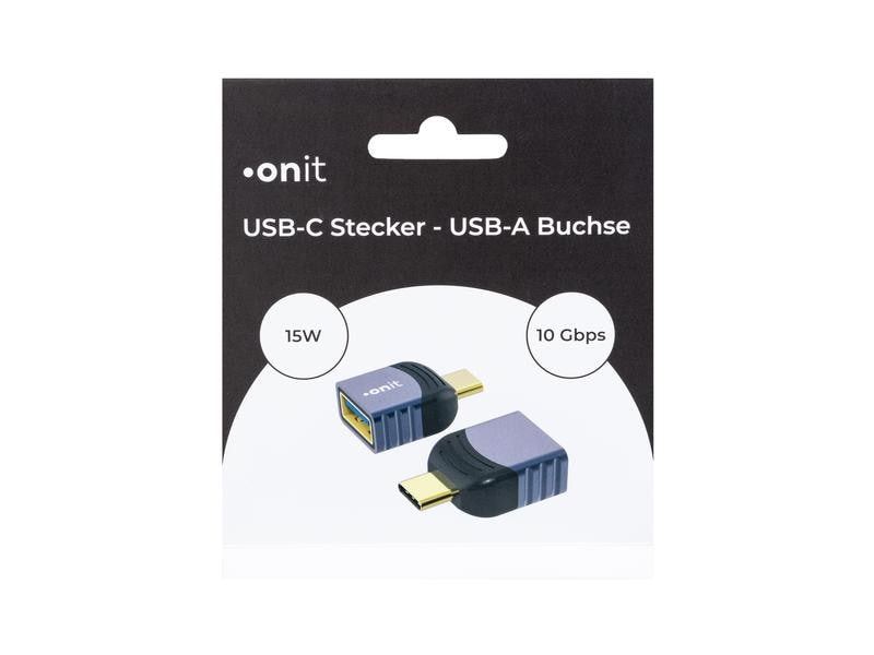 onit USB 3.1 Adapter USB-C Stecker - USB-A Buchse, 1 Stück Adapter USB-C auf USB-A