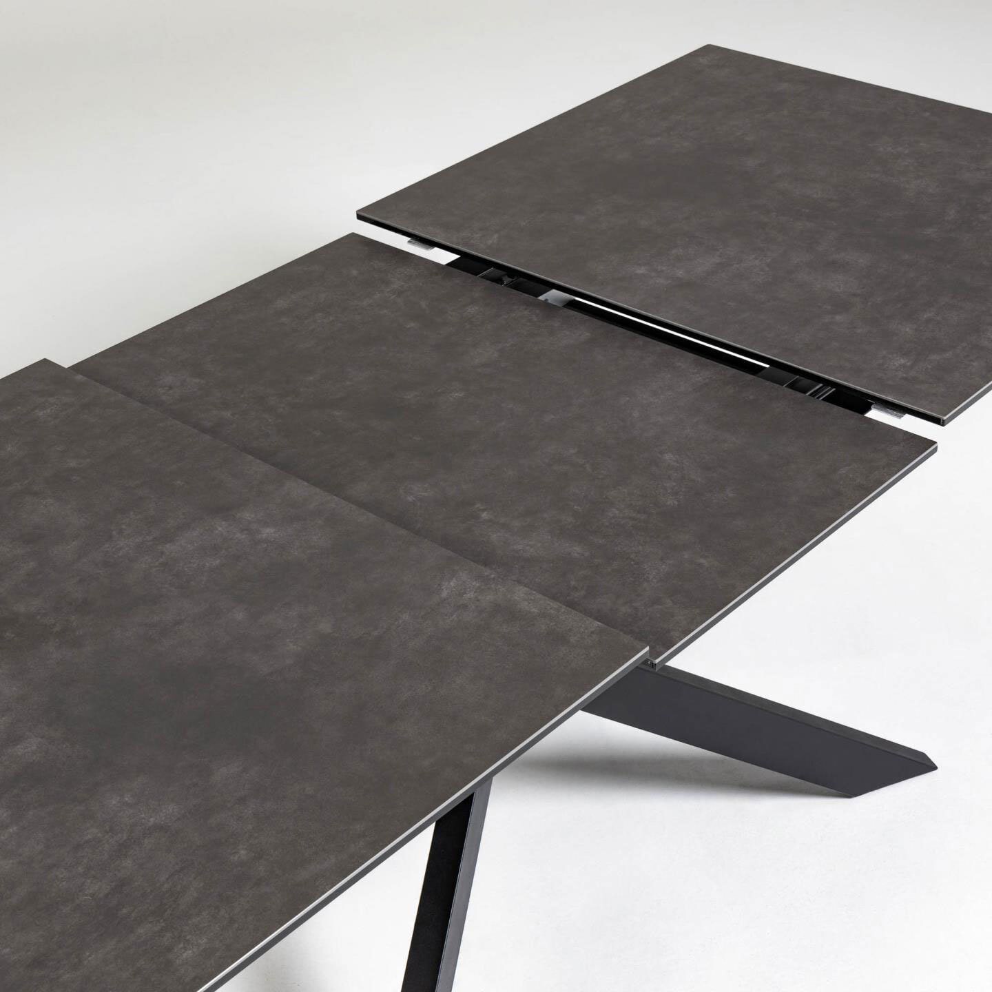 Kave Home Esstisch ATMINDA 160-210 x 90 cm schwarz /Keramik