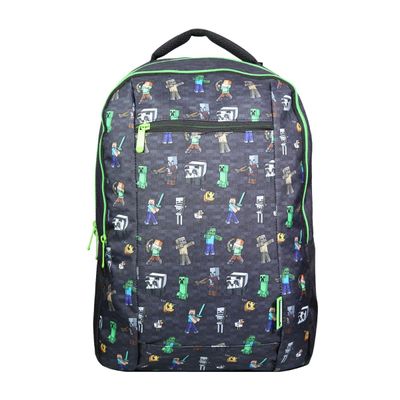 Sac à dos Minecraft - 2 compartiments - noir - Bagtrotter