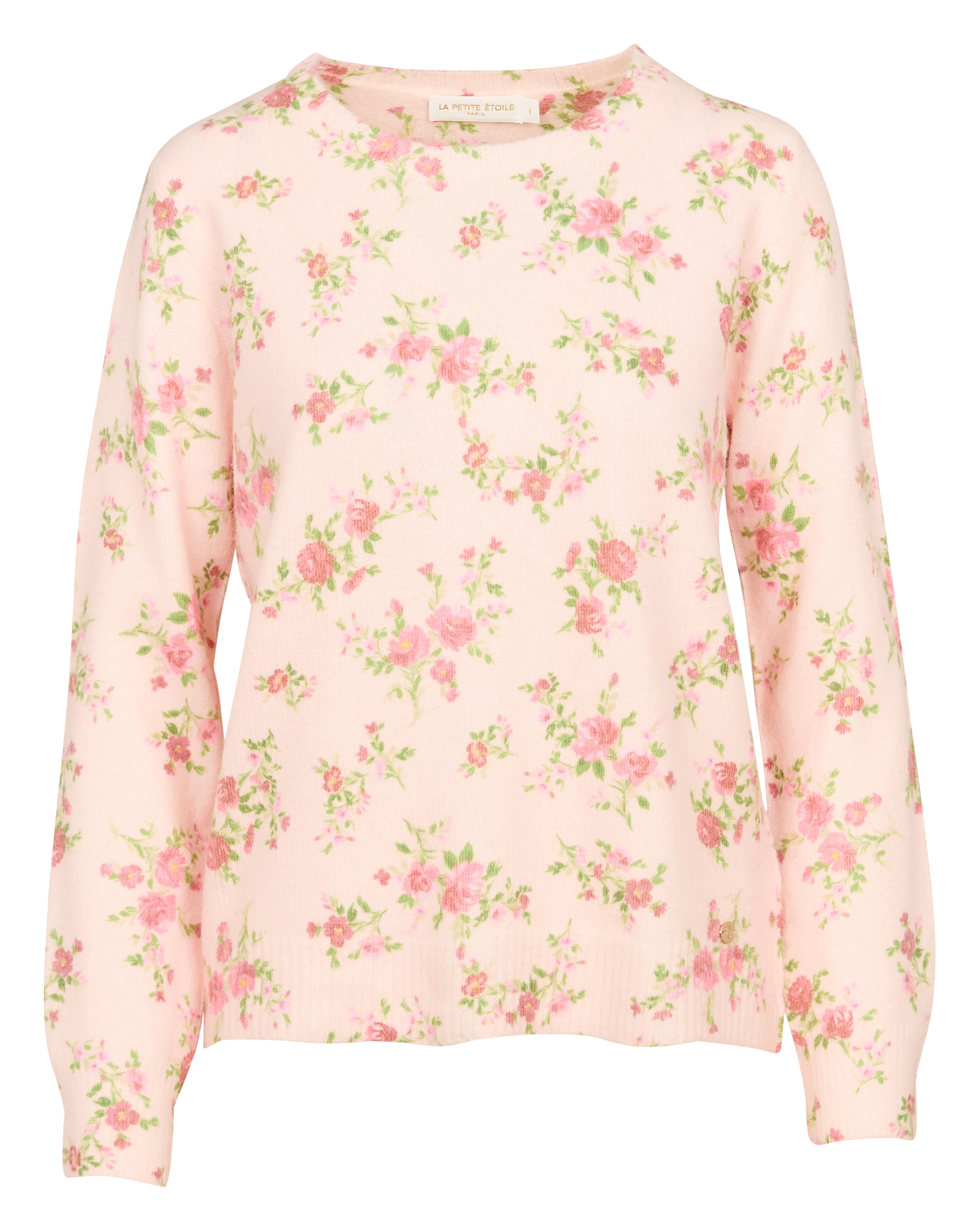 MARIELLE - Pull droit imprimé| Blanc