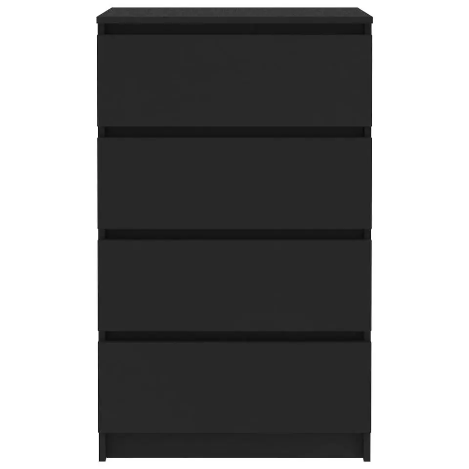 vidaXL - Dressoir - Zwart - Bewerkt hout