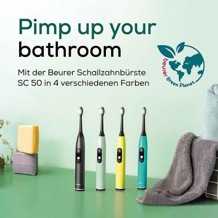 Beurer SC50 elek.Schallzahnbürste splashy lemon, 1 St