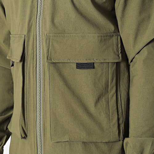 Veste Zippée Longue Vert Kaki