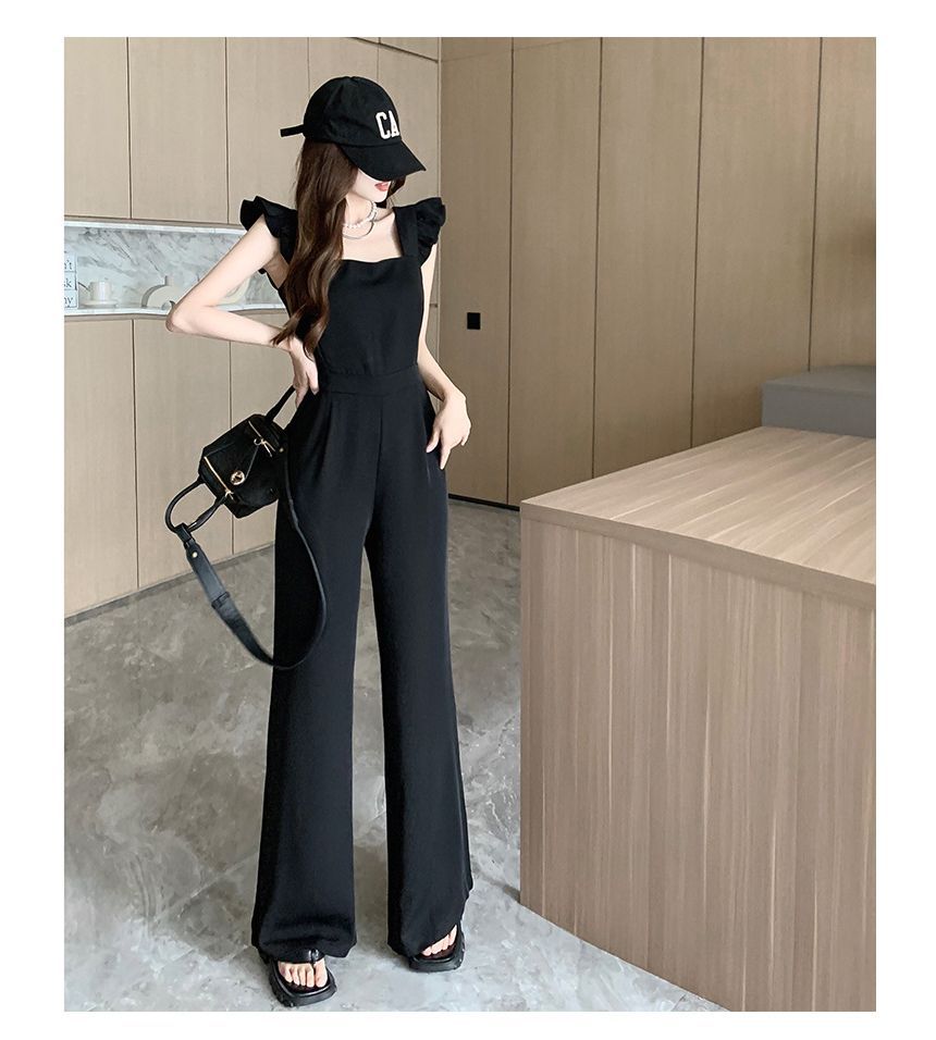 Aurora - Jumpsuit met wijde pijpen en ruches