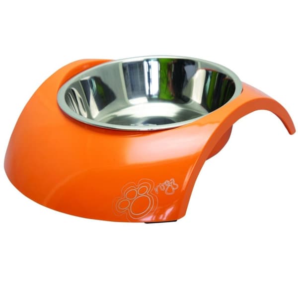 Skål 2-i-1 medium 350 ml Luna, Orange, Rogz