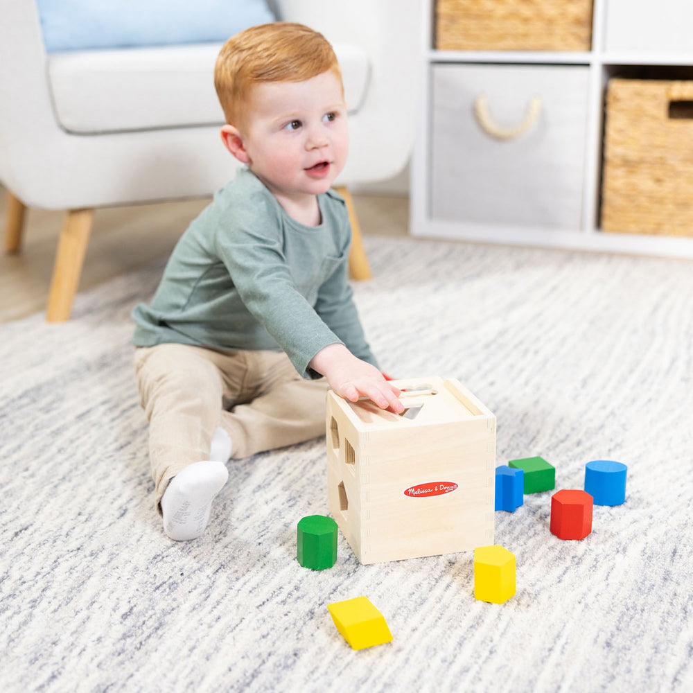 Køb Melissa & Doug Multifarvet Sorteringskasse Kube Træ