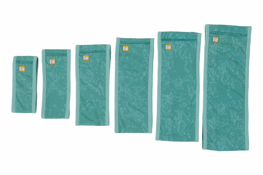 Guêtre de cou de refroidissement swamp cooler™ rêversible avec une couverture upf 50+. Couleur: pourpre/sarcelle, taille: xl