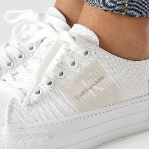 Baskets Femme Bold Vulcan Flatform Lace Up 1039 Bright White
