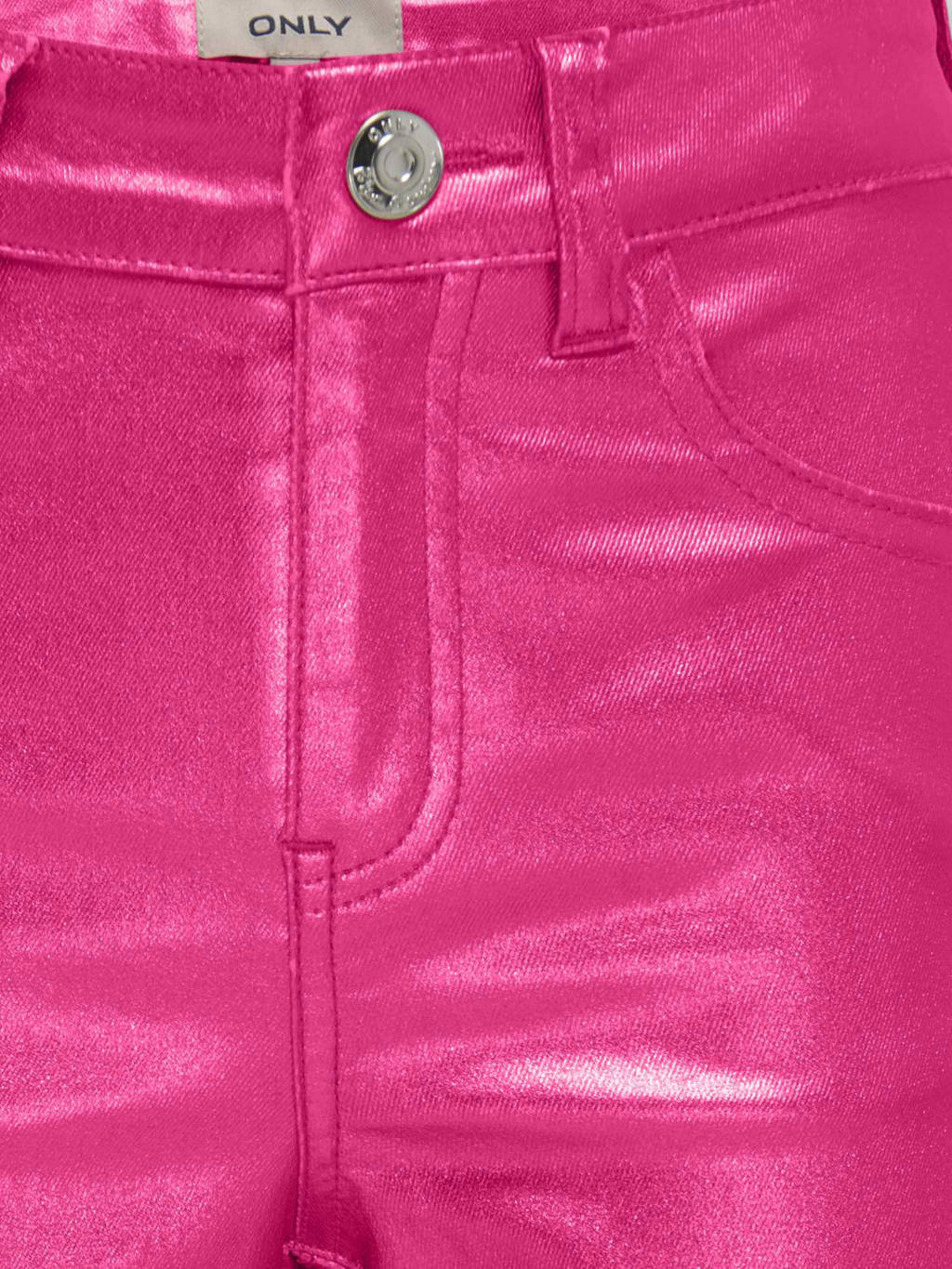ONLY metallic coated wide leg broek KOGJUICY fuchsia metallic