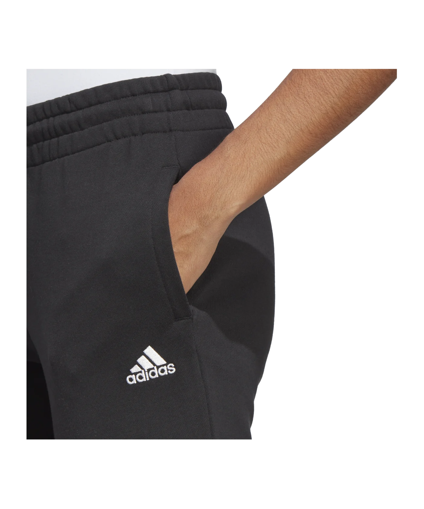 adidas Essentials Linear French Terry Cuffed Pants Black