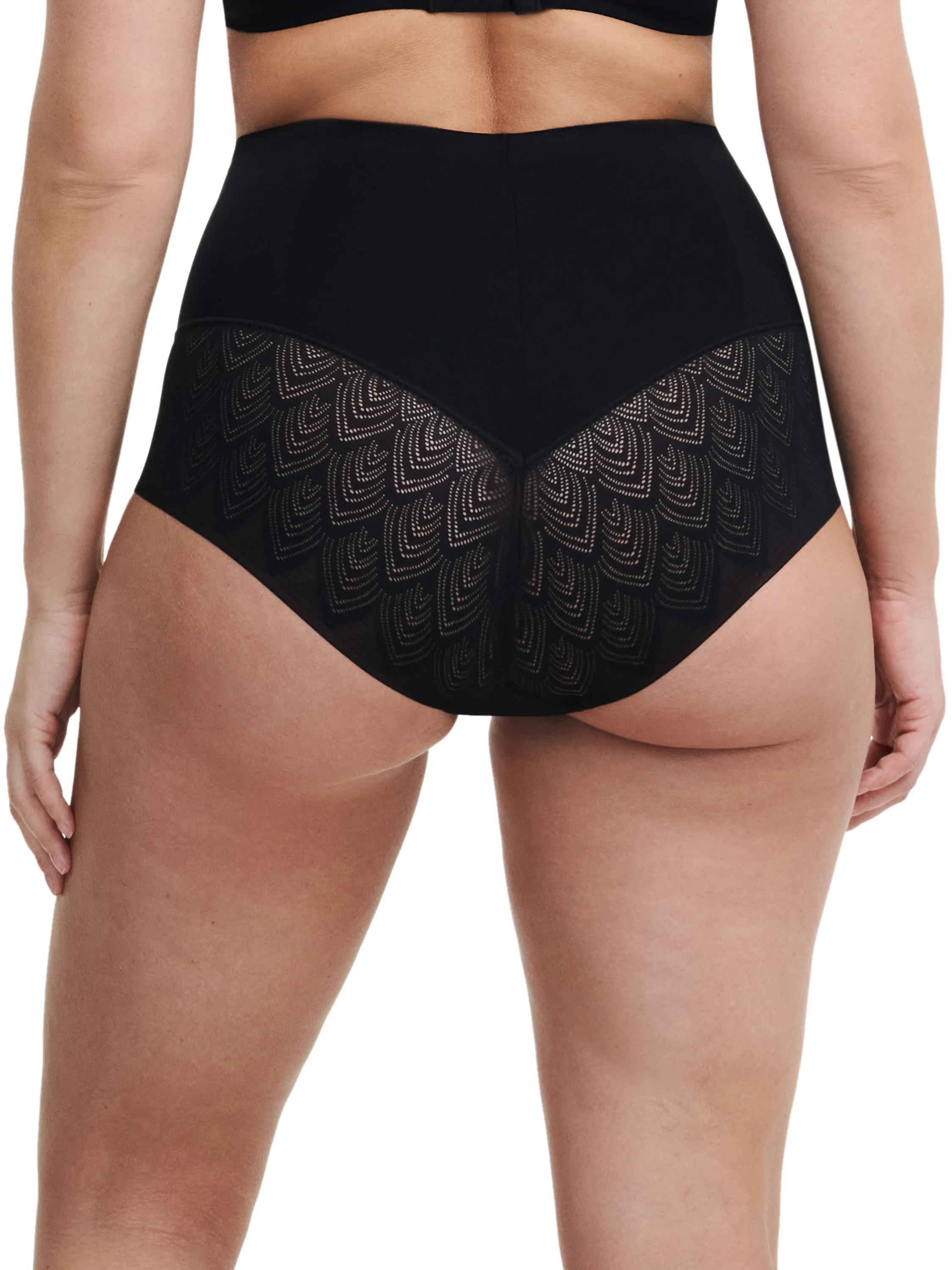 SEXY SHAPE - Culotte gainante taille haute en dentelle | Noir