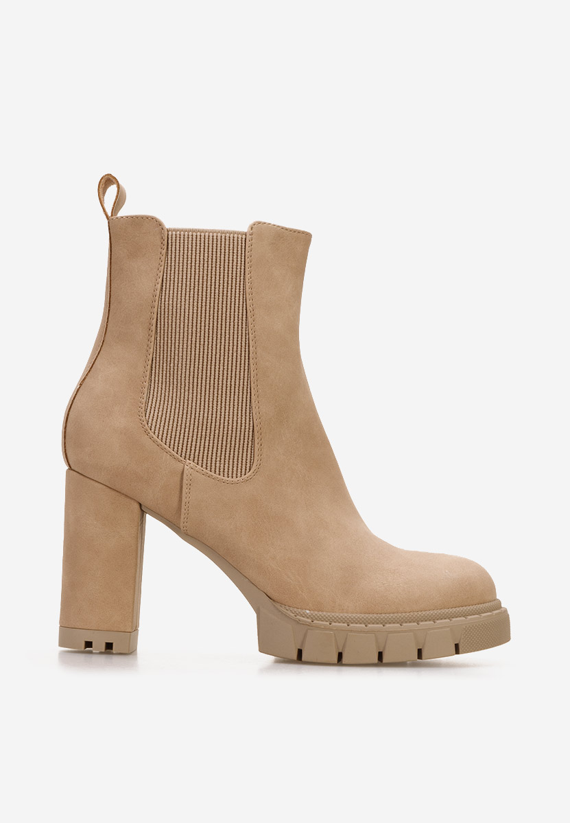Bottines à gros talon kaki Veloria