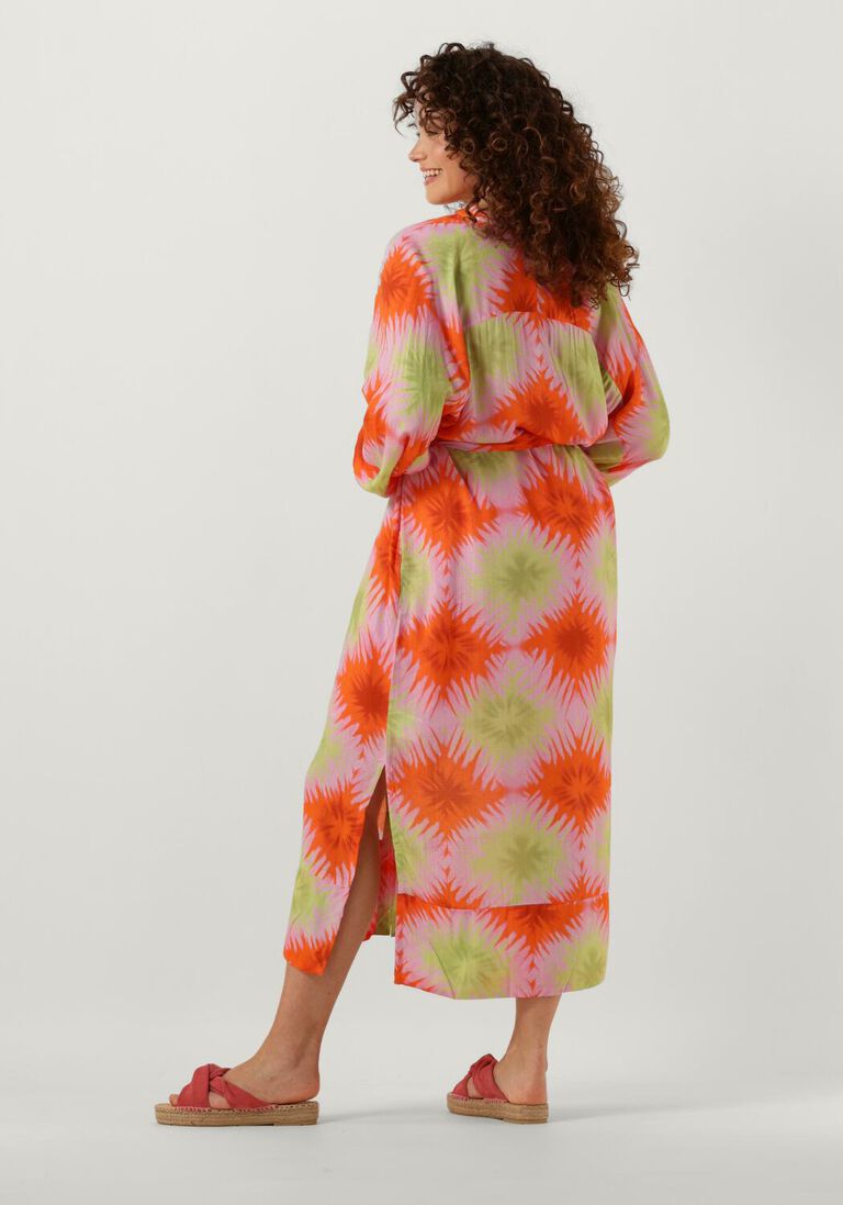 CIRCLE OF TRUST oranje circle of trust midi jurk zola dress