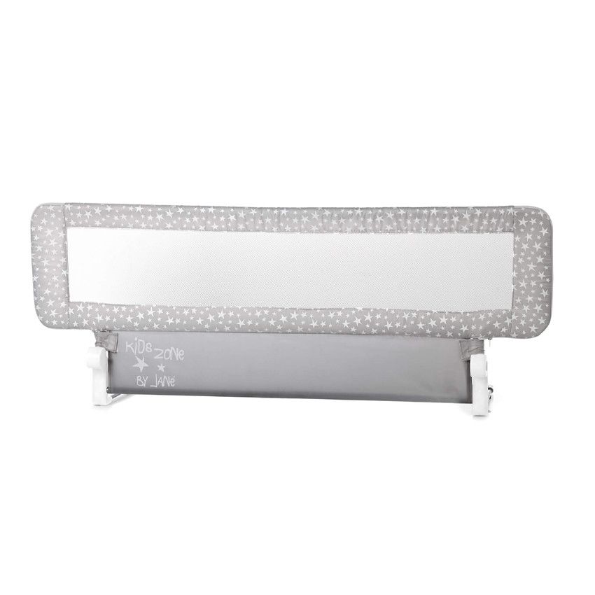 Barrière de lit rabattable 140 x 55 cm - Gris/étoiles - Ecru