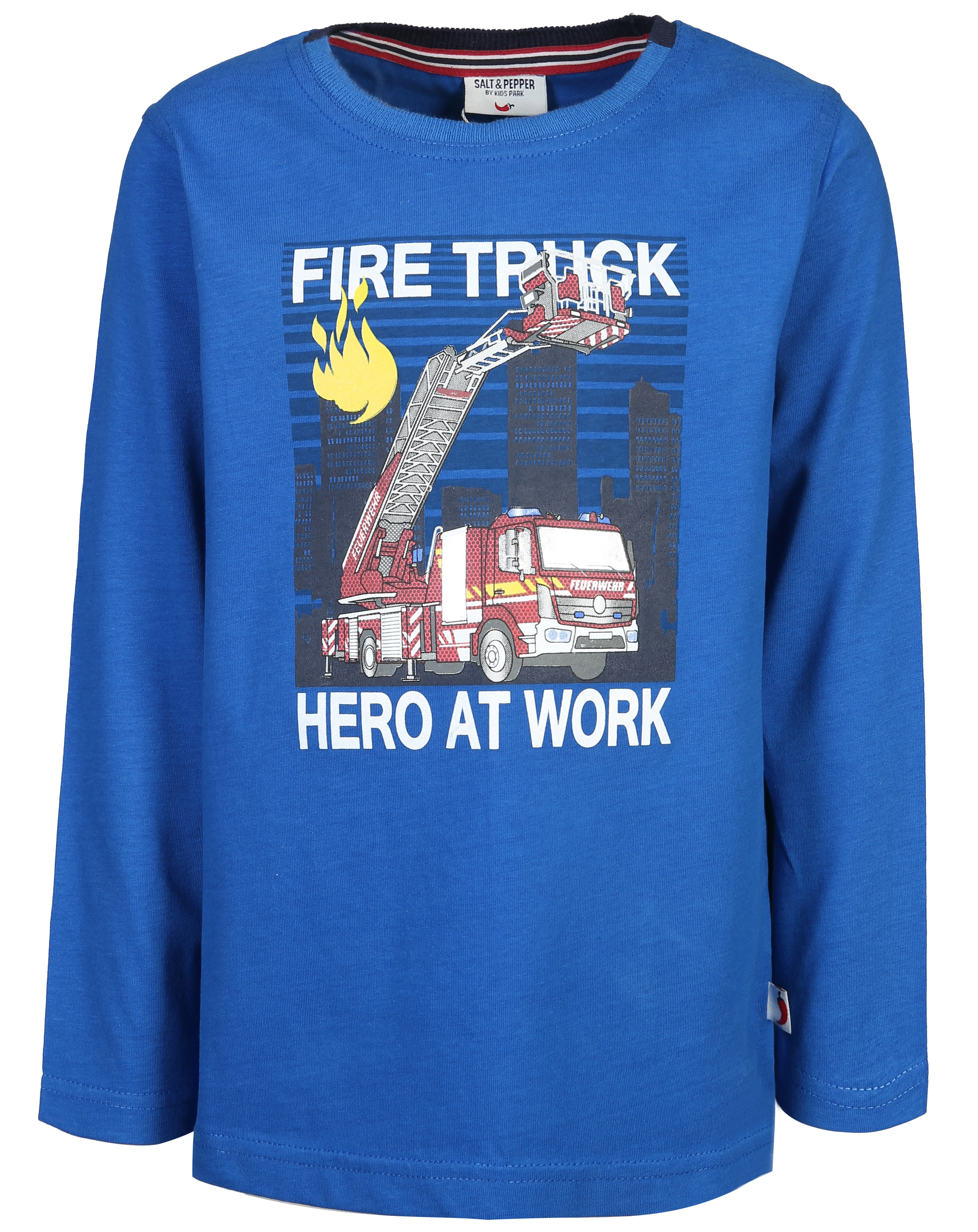 Langarmshirt FIRE TRUCK HERO in bright blue