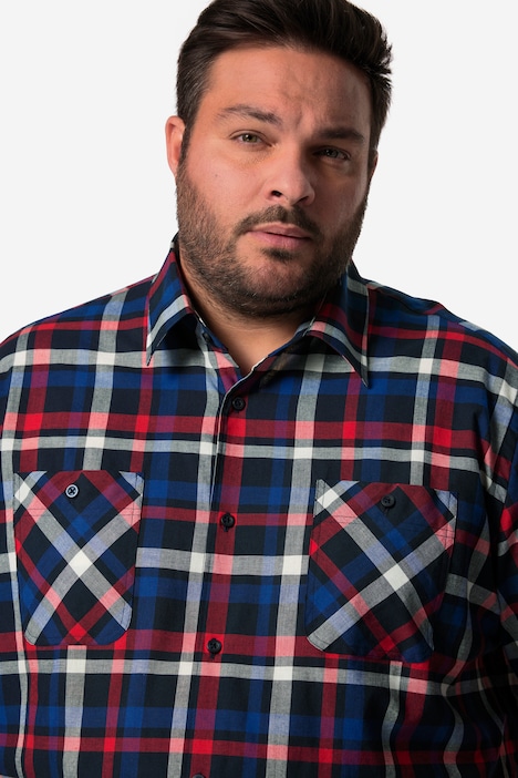 Men+ Karohemd, Halbarm, Kentkragen, Comfort Fit, bis 8 XL