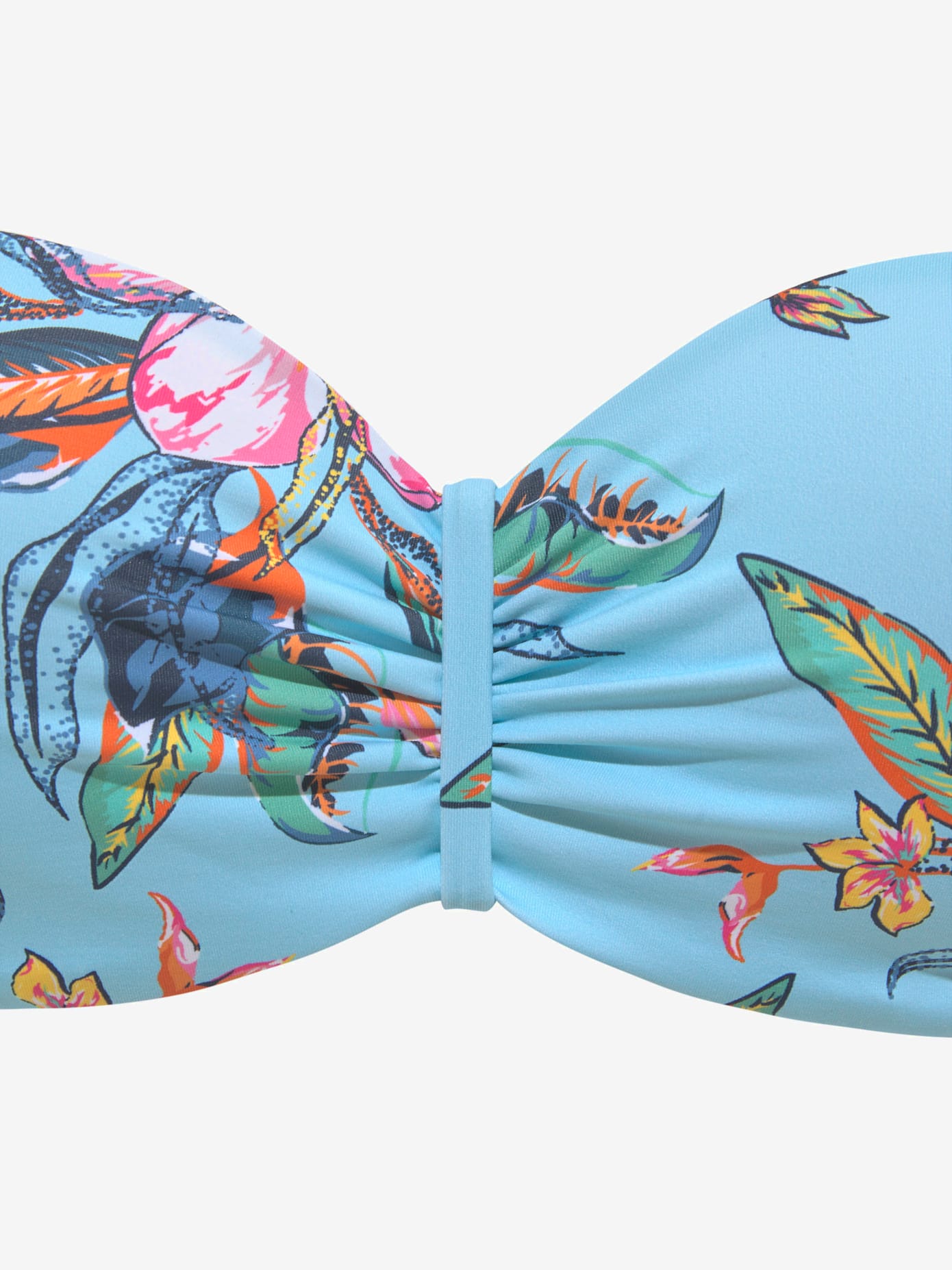 Haut de bikini bandeau à armatures design floral