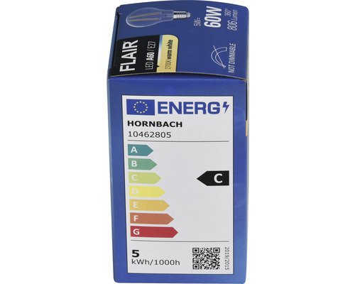 FLAIR LED Lamp A60 Filament helder met schemersensor E27/5W (60W) 806 lm 2700 K warm wit