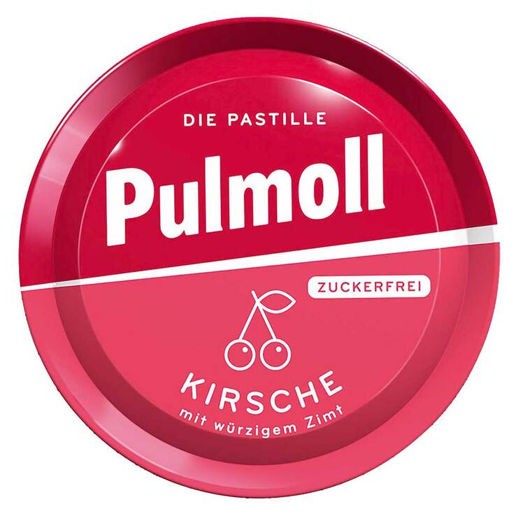 Pulmoll Hustenbonbons Wildkirsche + Vitamin C zuckerfrei, 50 g