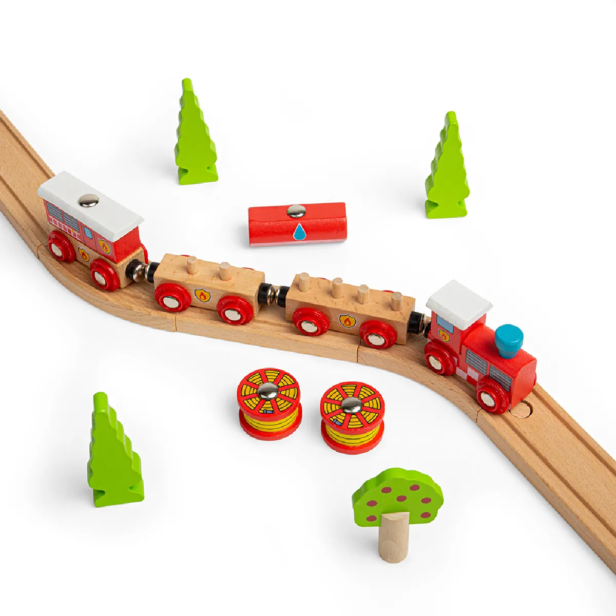 Bigjigs Rail Train d'incendie et de secours