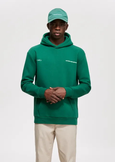 Hoodie met print future groen (GRN.D)
