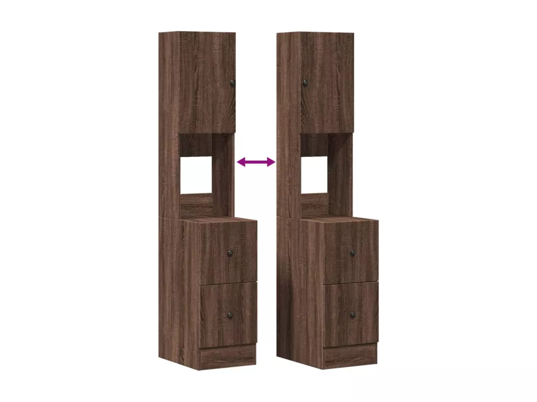 Armoire de cuisine chêne marron 35x50x180 cm bois d’ingénierie