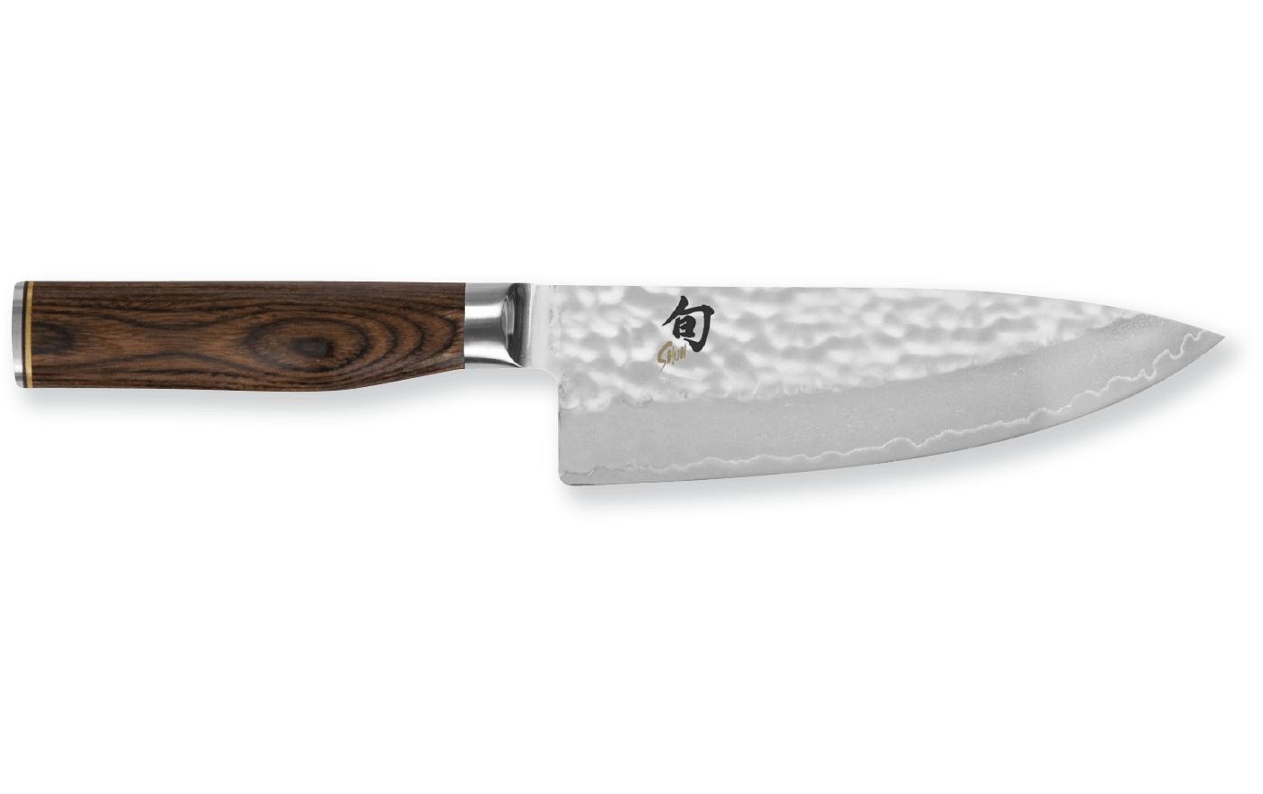 Kochmesser Premier 15 cm, Braun<br>Küchenmesser mit Damaststahlklinge