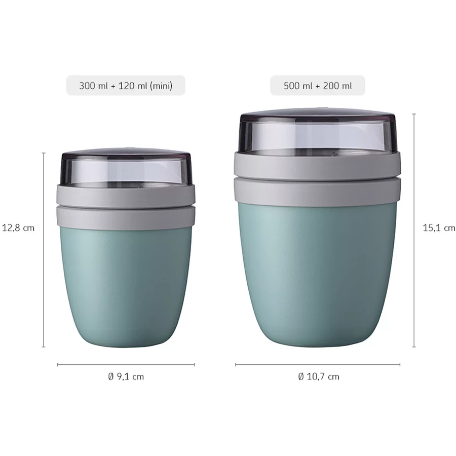 Mepal Lunchpot mini + regular Ellipse 2er Set weiß