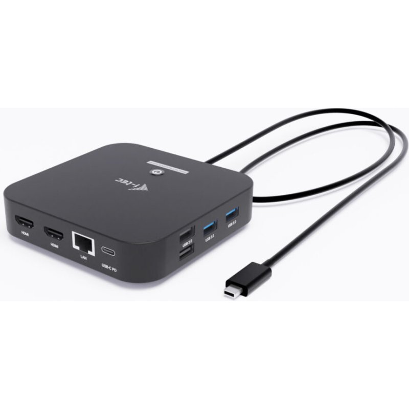 i-tec USB-C Dual HDMI Docking Station with Power Delivery 100 W + Universal Charger 100W