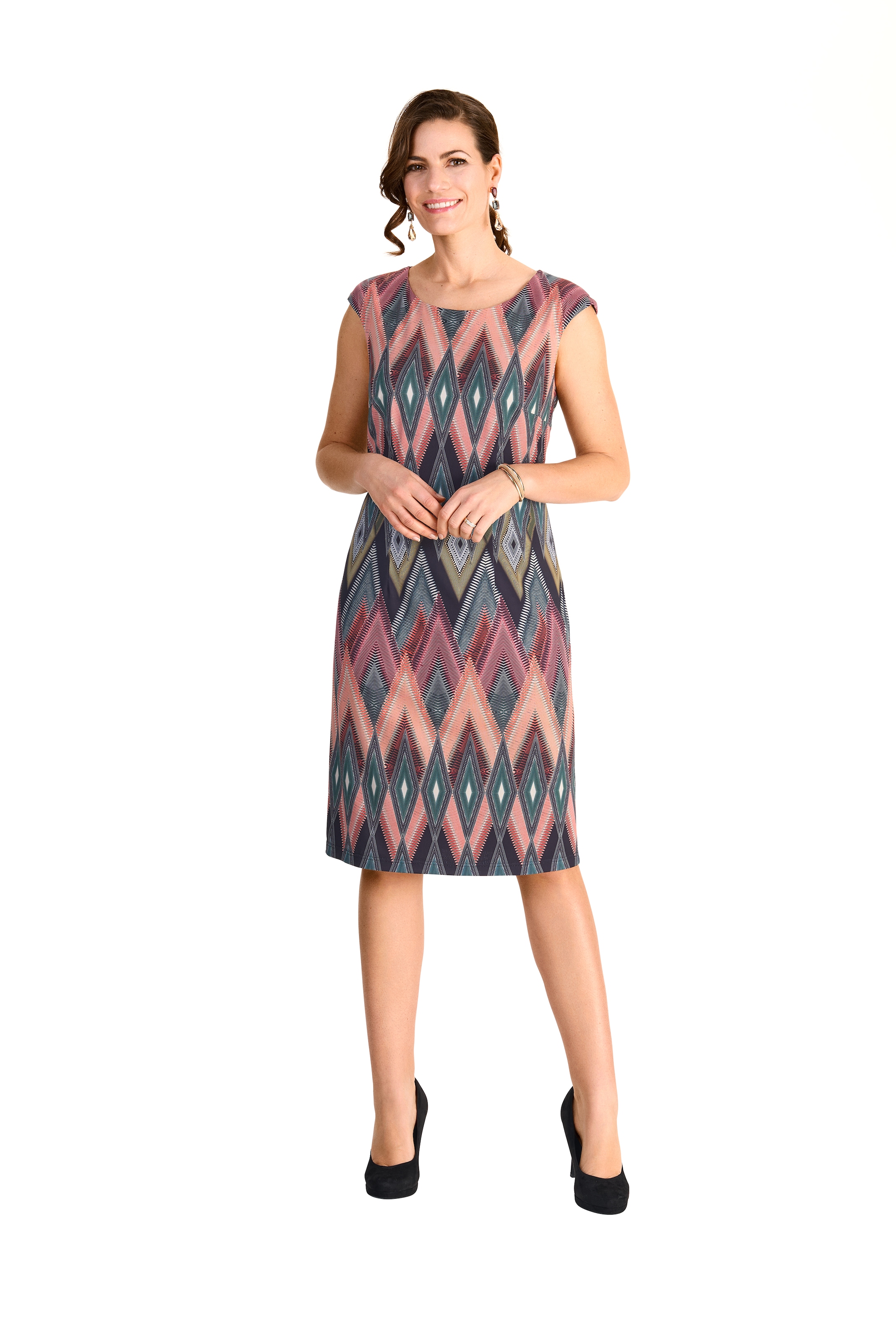 HERMANN LANGE Collection Jerseykleid Ohne Taschen Sommerkleid mit grafischem Muster