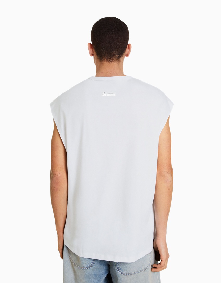 Camiseta oversized sem mangas