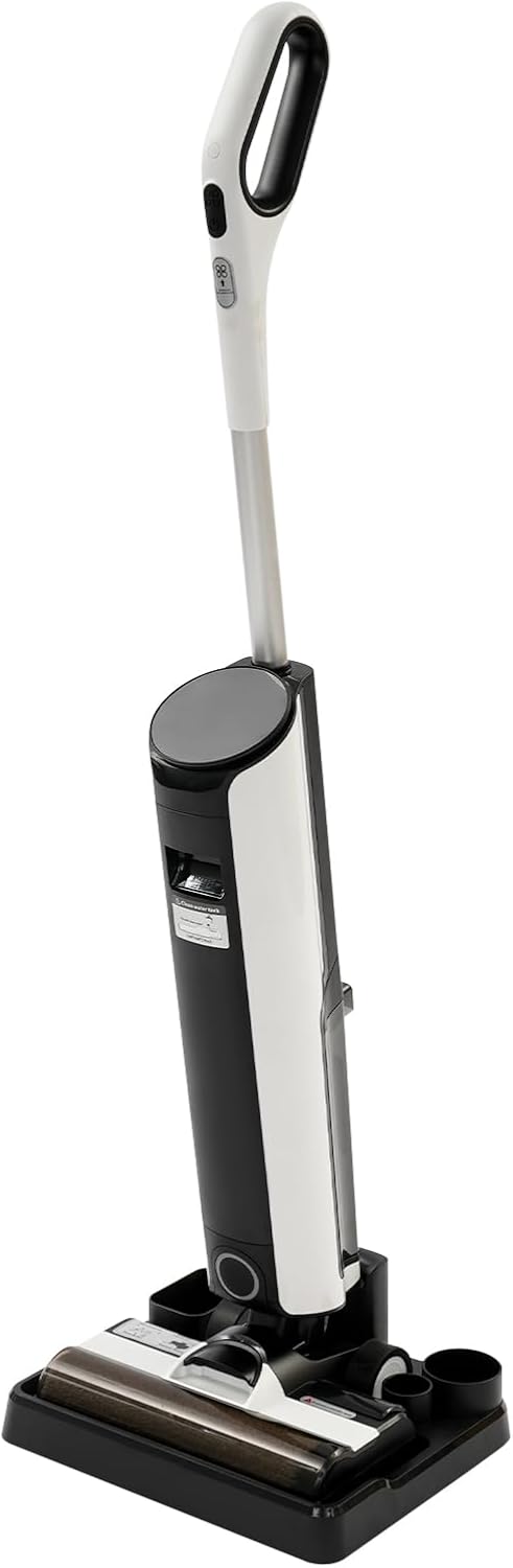 Kraftvoller Kabelloser Saugwischer mit Selbstreinigung | 60 Min Akkulaufzeit | Nass- & Trockensauger für Hartböden | Inkl. Ladestation, HEPA Filter & Kantenbürste
