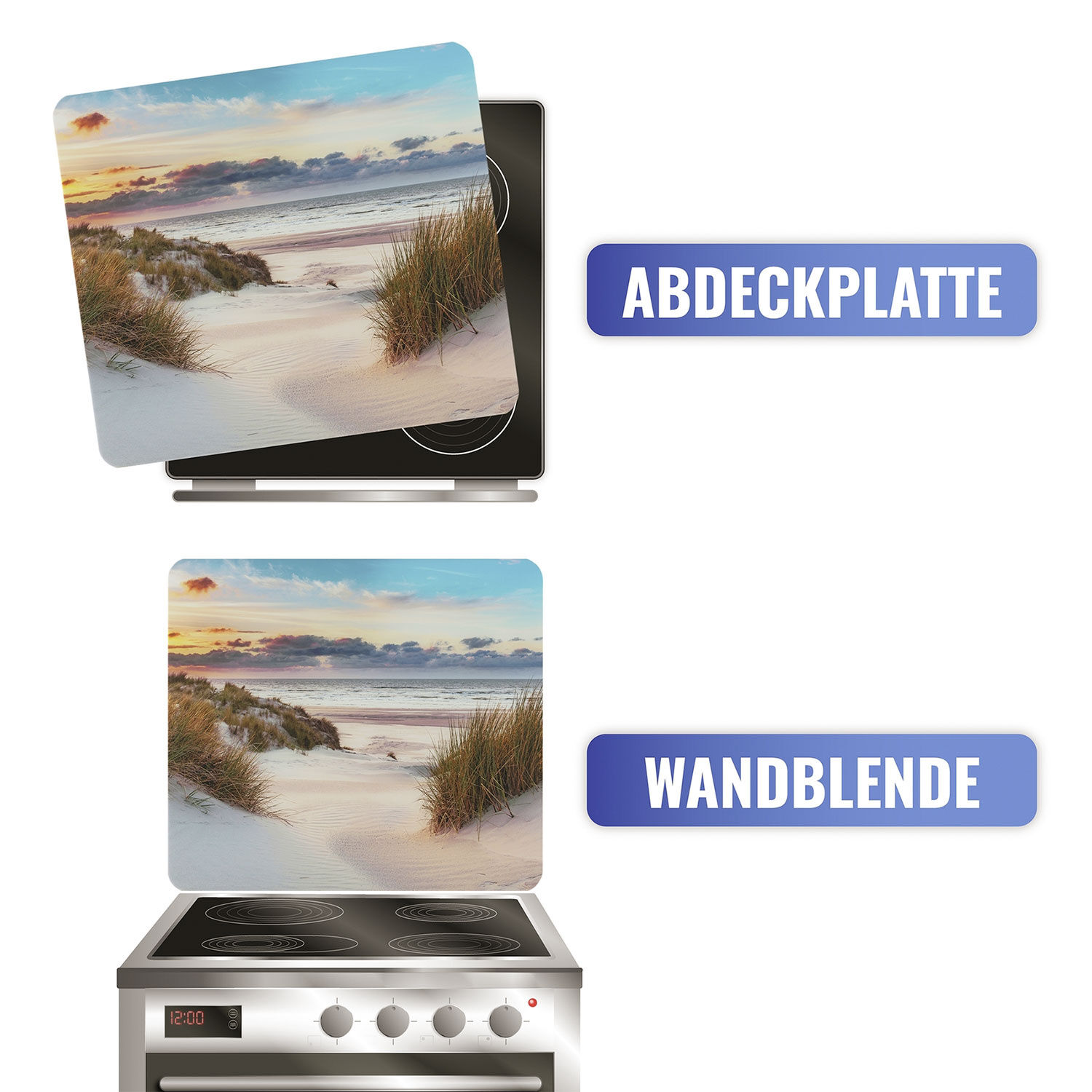Glas-Abdeckplatte Multi – Düne