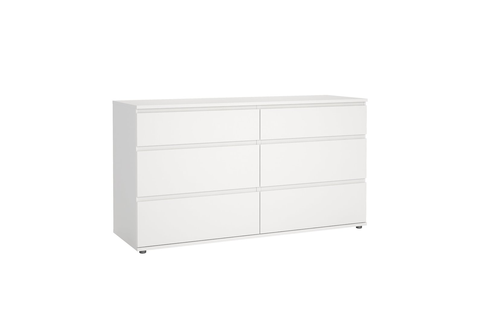 Nova komode med 3+3 skuffer Hvit folie
