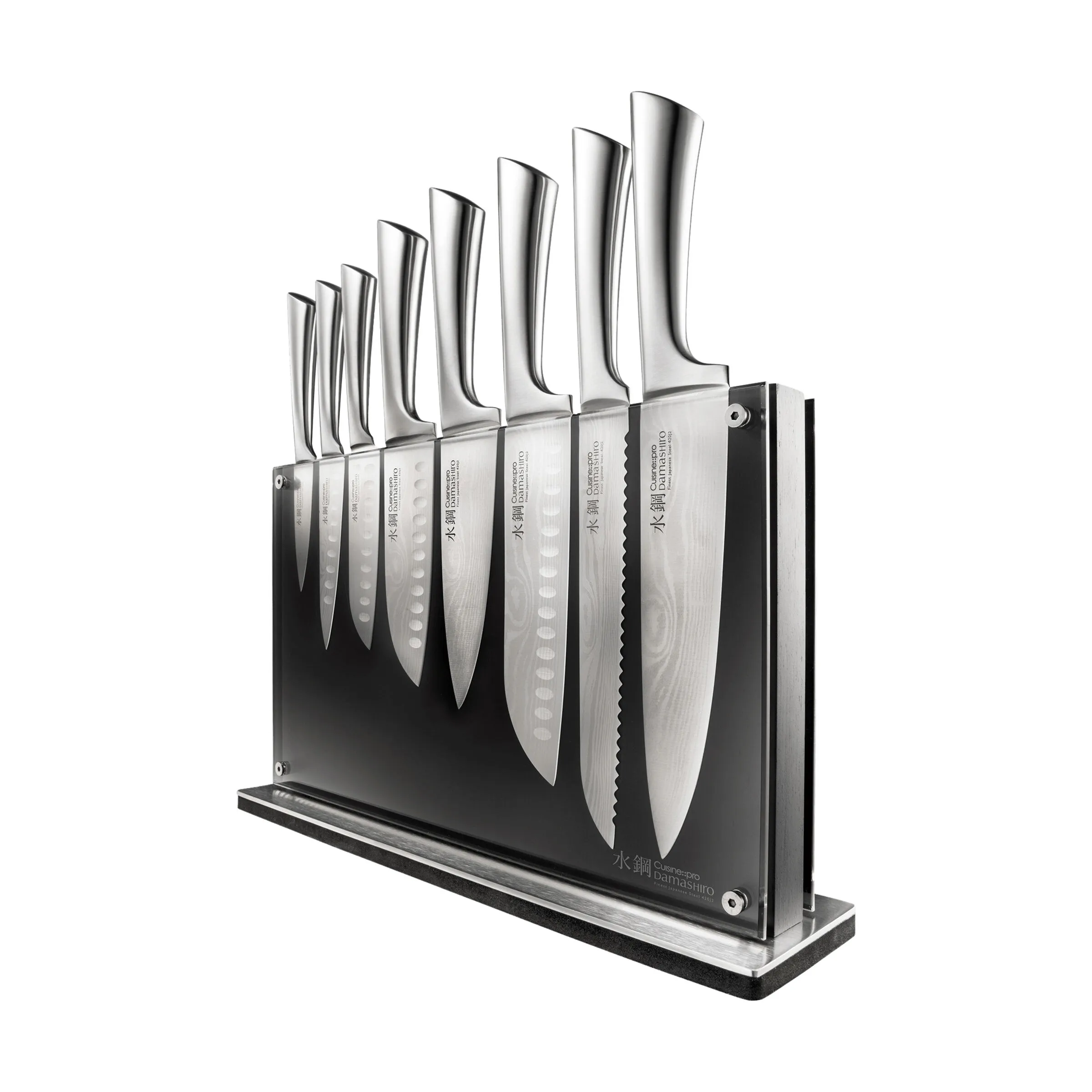 THE CUSTOM CHEF™ Damashiro® Nami Knivblok - 9 dele