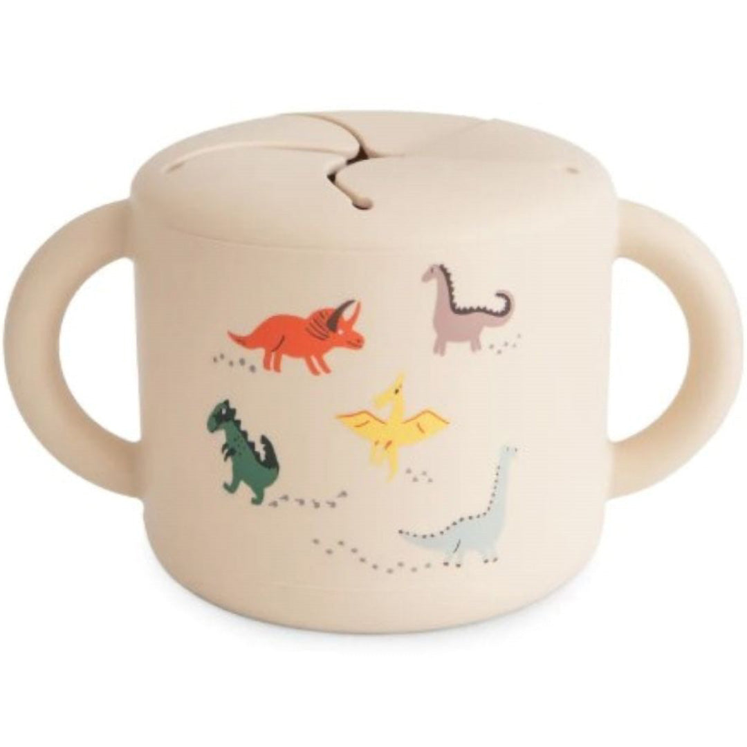 mushie siliconen snackbeker - dino