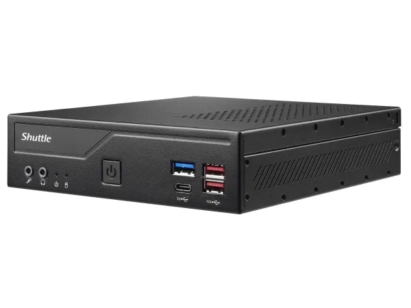 Shuttle XPC slim DH670V2 - Barebone - Slim-PC LGA1700 sokkel - Intel H670 - uden CPU - RAM 0 GB - UHD Graphics - Gigabit Ethernet, 2.5 Gigabit Ethernet - sort