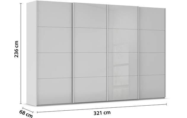 Kledingkast Finca Glans Glas