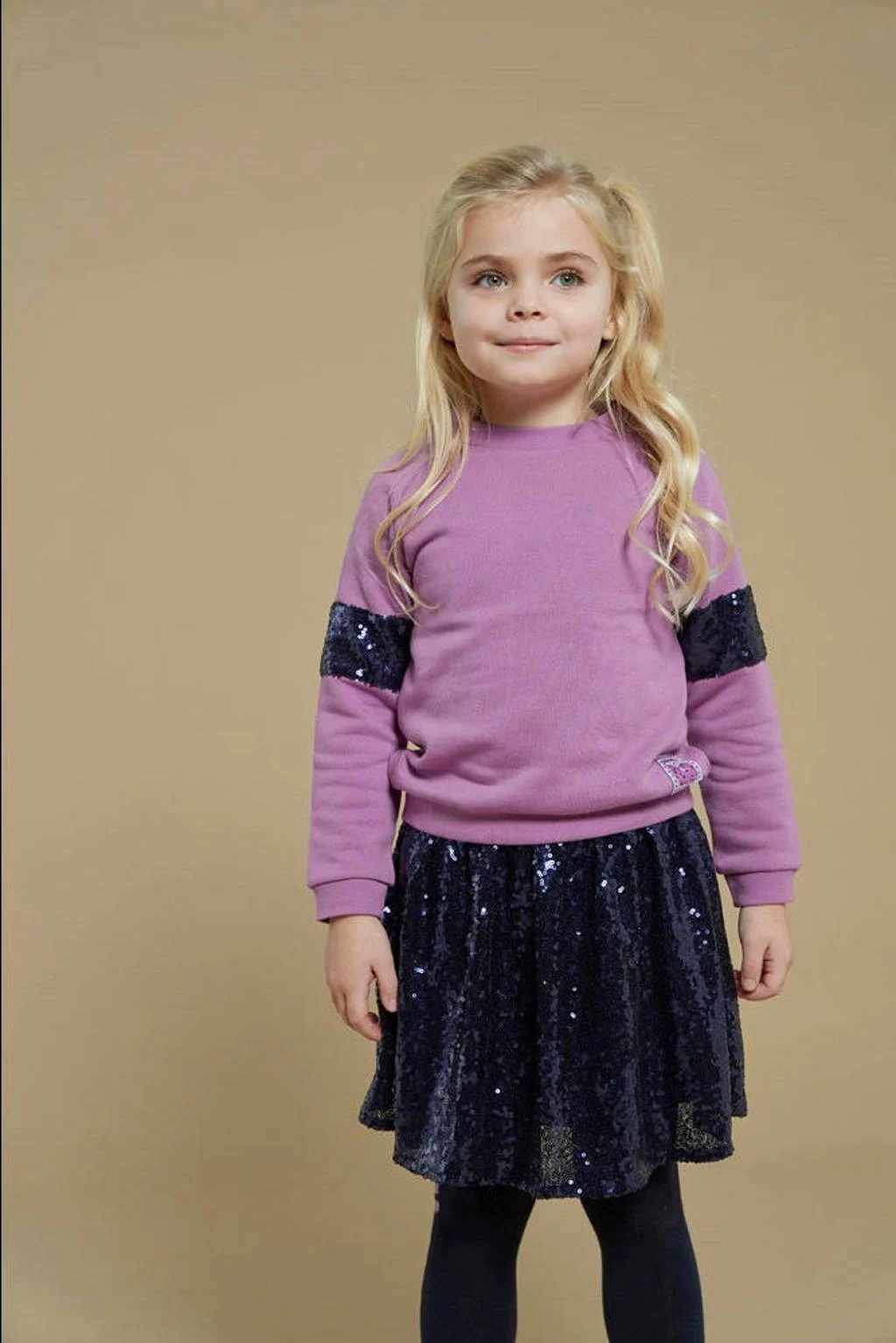 Jubel sweater roze met pailletten