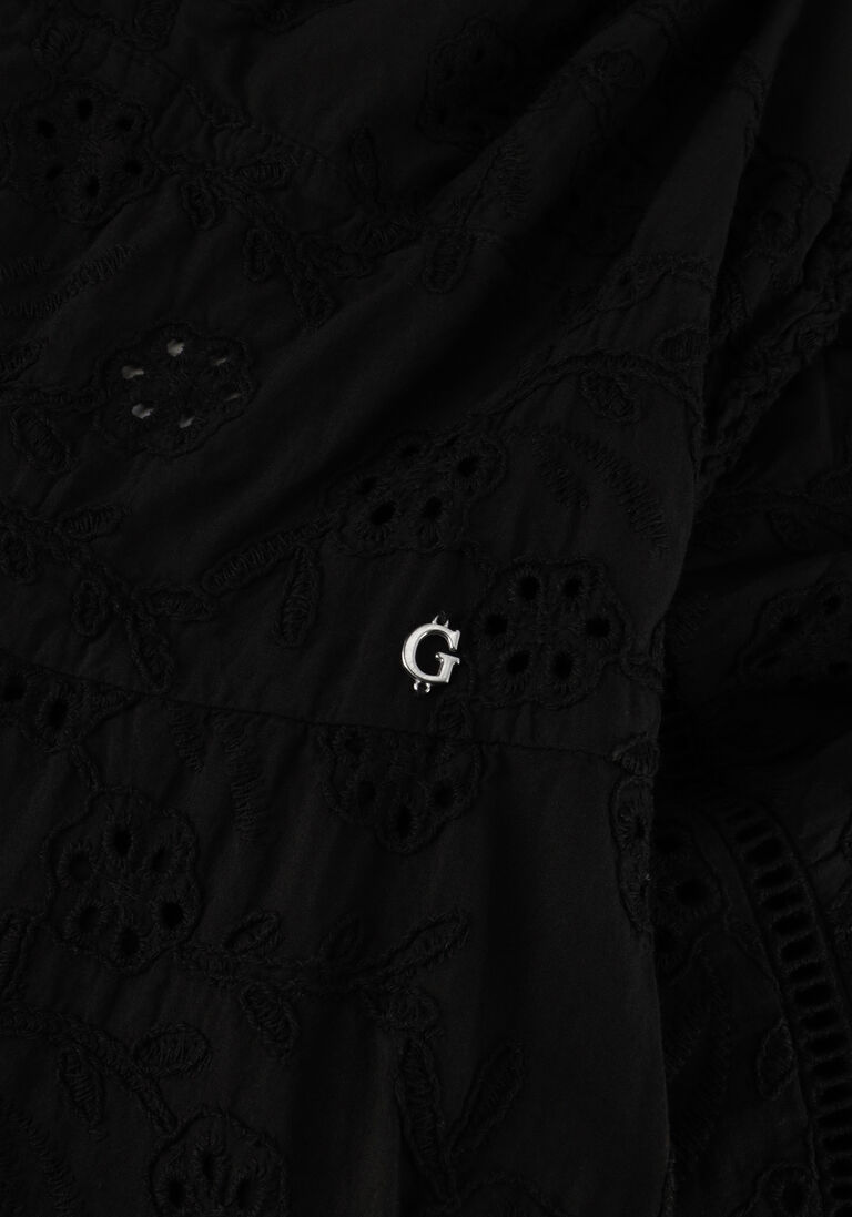 GUESS zwarte guess mini jurk ss clio flare midi dress