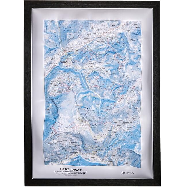 CARTE EN RELIEF ESPACE DIAMANT LES SAISIES