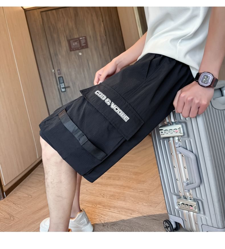 Andrei - Cargoshorts met hoge taille en wijde pijpen