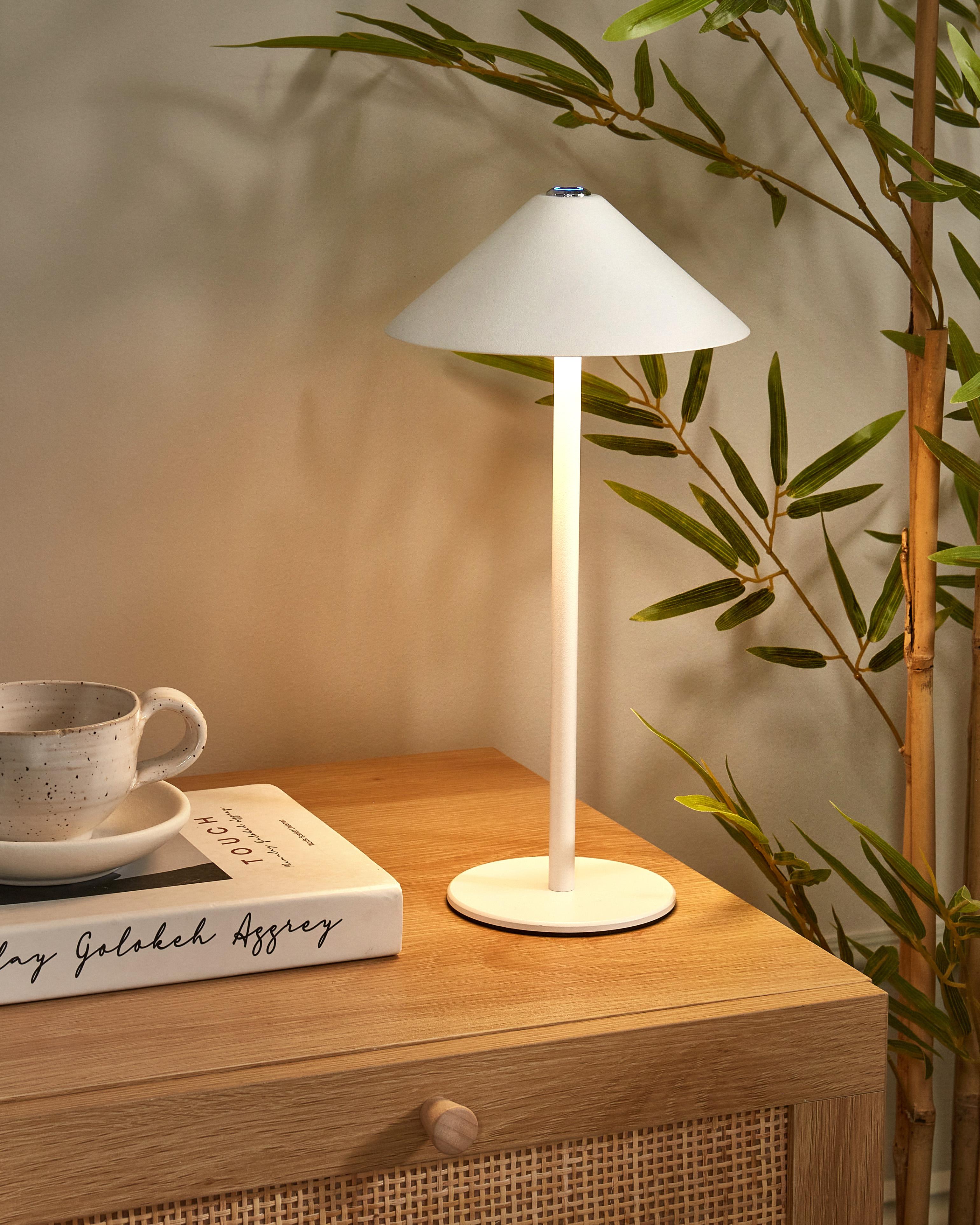 LED draadloze tafellamp FRANCOLI met dimmer Metaal Wit