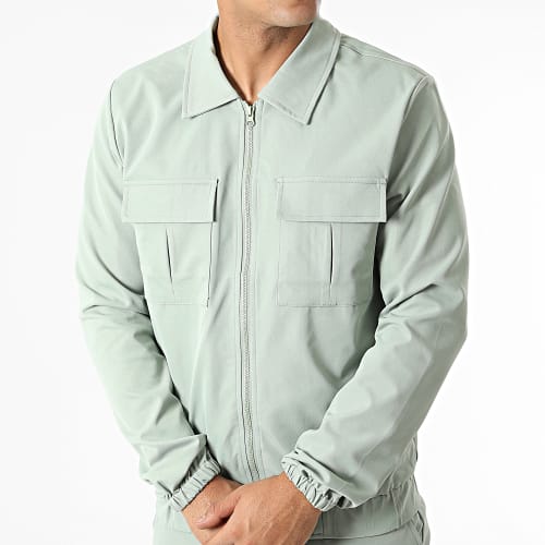 Ensemble Veste Zippée Et Pantalon Cargo AB327 Vert